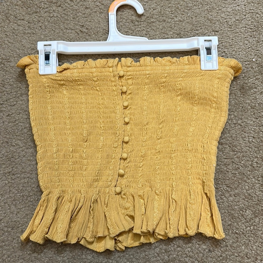 American eagle yellow crop top